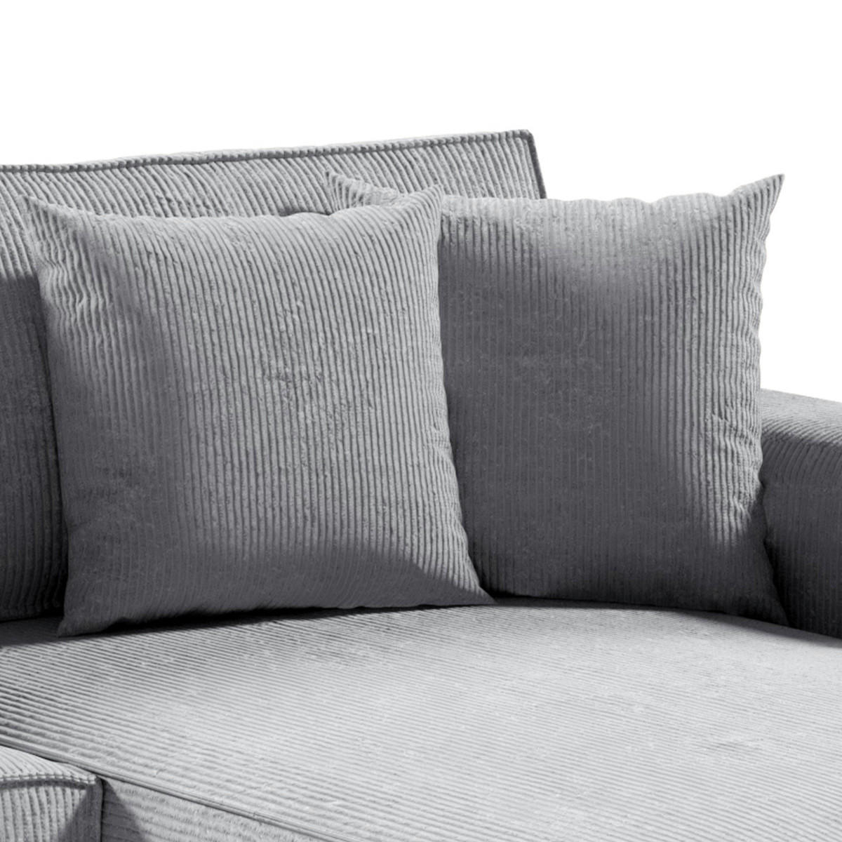 ECKSOFA Isaac 4 Sitzplätze Grau - Grau, Holzwerkstoff (294/185cm) - Petits-meubles