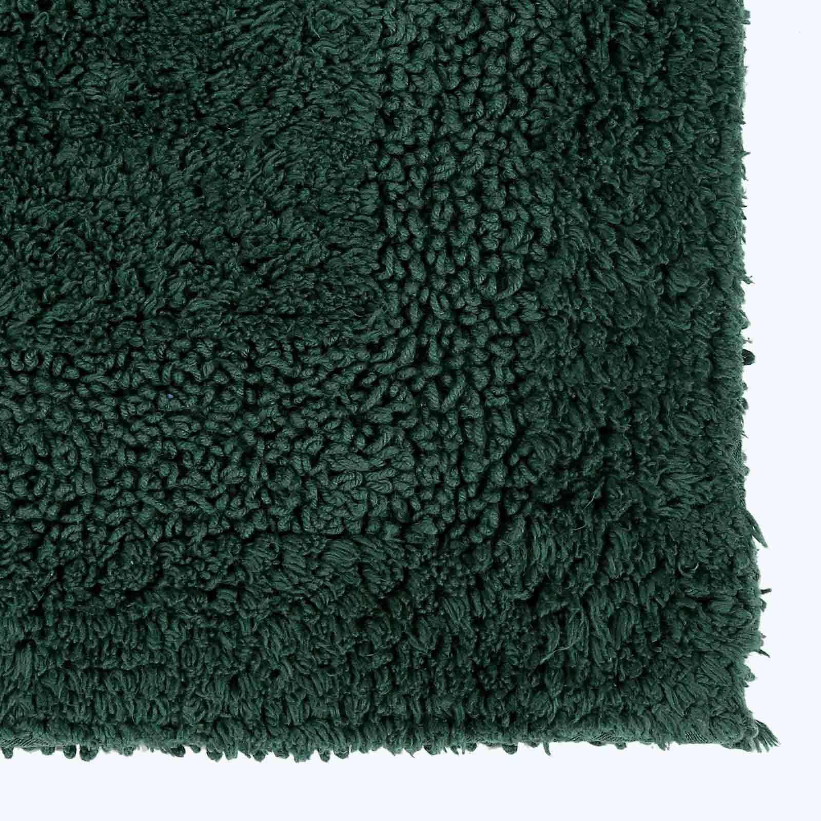 BADEMATTE 40/100 cm, 100% Baumwolle, wendbar - Dunkelgrün, Textil (40/100cm) - Homescapes