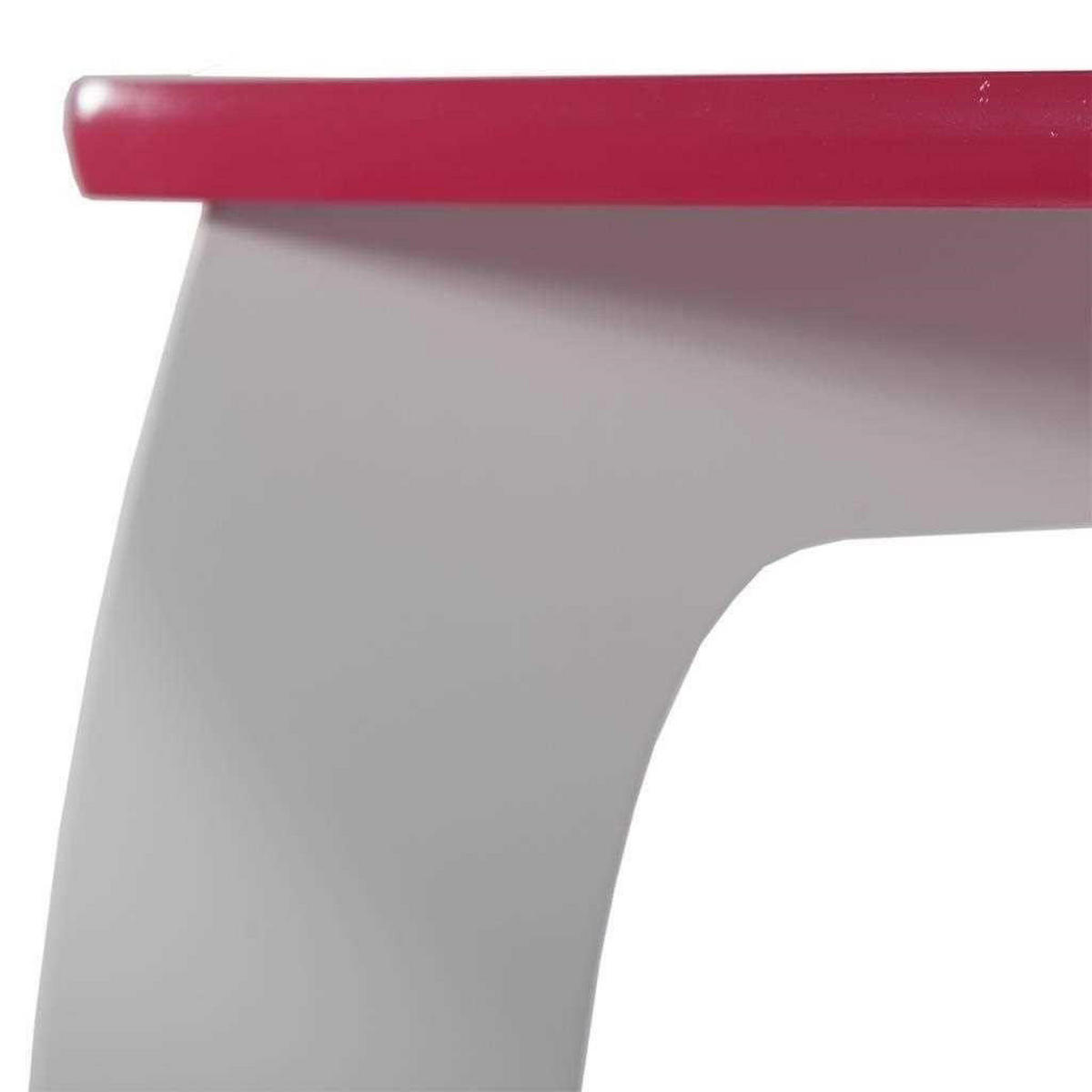 HOCKER und TISCH, 96x48x42cm, 3-tlg. - Rosa, Holzwerkstoff (96/42/48cm) - Wanderlust