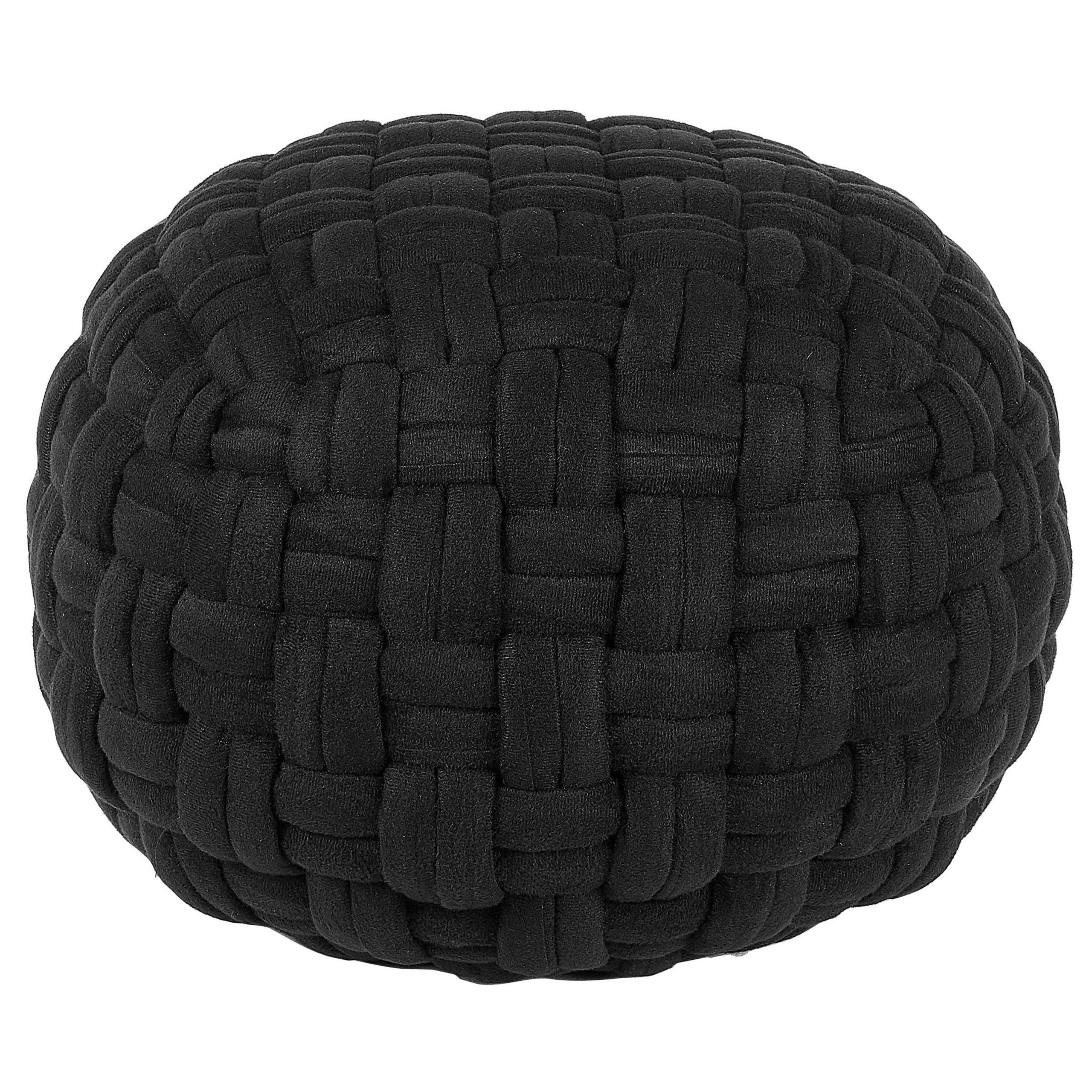 POUF Hopa 45/45/35 cm - Schwarz, Textil (45/35/45cm) - Beliani