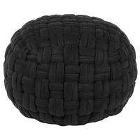 POUF Hopa 45/45/35 cm - Schwarz, Textil (45/35/45cm) - Beliani