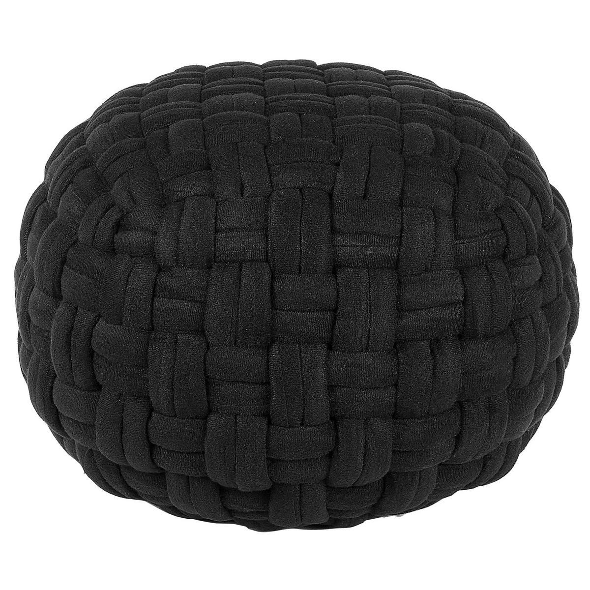 POUF Hopa 45/45/35 cm - Schwarz, Textil (45/35/45cm) - Beliani