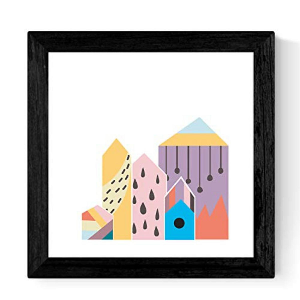 POSTER Set mit 4 natur skandinavischen 20x20cm Rahmenlos - Klar, Papier (20/3cm) - Nacnic