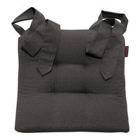 STUHLKISSEN Fino mit Schleifenband anthrazit - Anthrazit, Textil (46/42/7cm) - Magma Heimtexx