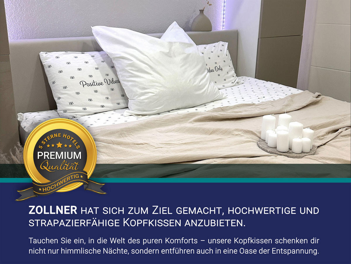 KISSEN, 80x80 cm, 100% Baumwolle - Weiß, Textil (80/80cm) - Zollner