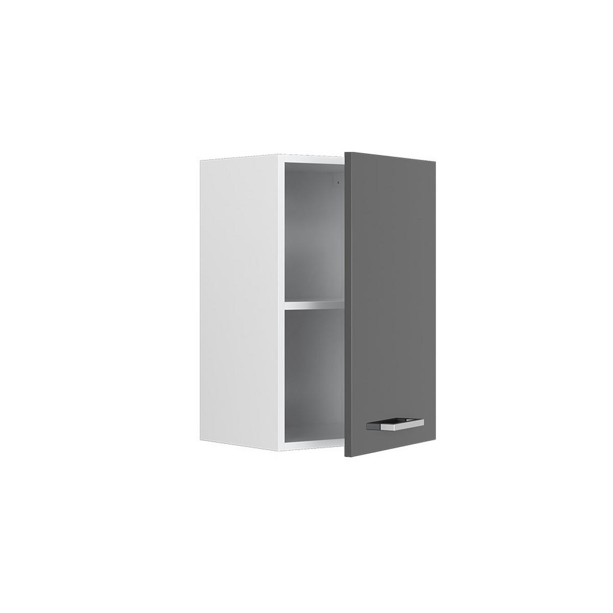 HÄNGESCHRANK R-Line Anthrazit Hochglanz 40 cm - Schwarz Hochglanz/Anthrazit, Holzwerkstoff (40/60/31cm) - Vicco