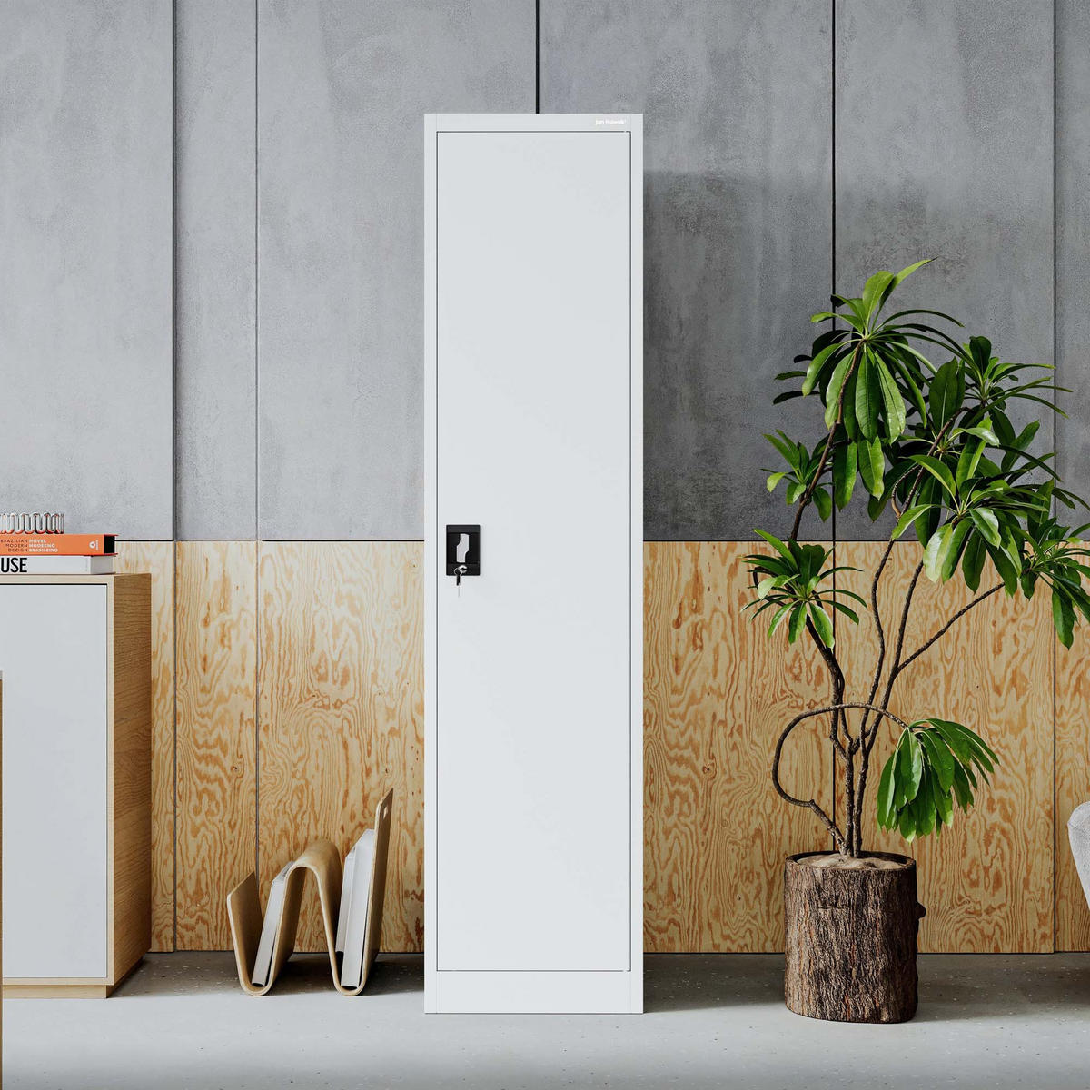 AKTENKABINETT ALEX D600 - Weiß, Metall (45/185/60cm) - Jan Nowak