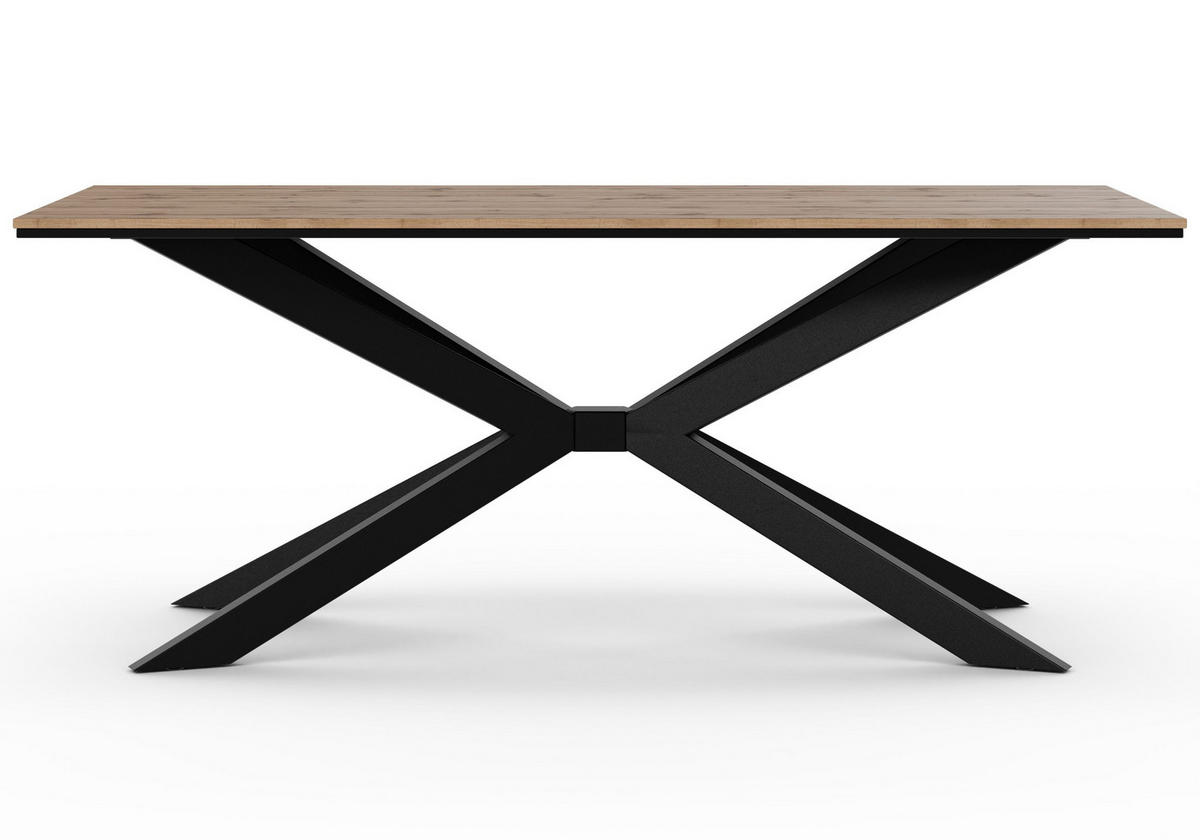 ESSTISCH 190 cm in Wotan - Eiche Wotan, Metall (90/190/76.5cm) - Home Collective