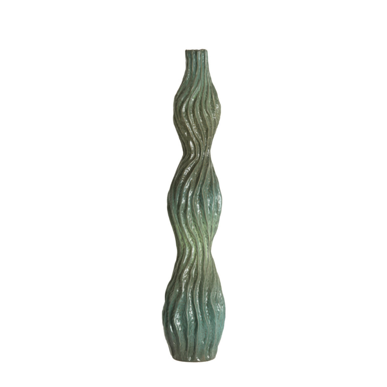 VASE Vania - Weiß - 19.5/19/93.5 cm - Weiß, Keramik (93.5cm) - Light & Living