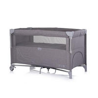 BABYREISEBETT Relax Leinen schwarz grau 2 Ebenen, Räder, als Beistellbett nutzbar, faltbar, Tragetasche - Schwarz, Metall (60/120cm) - Chipolino