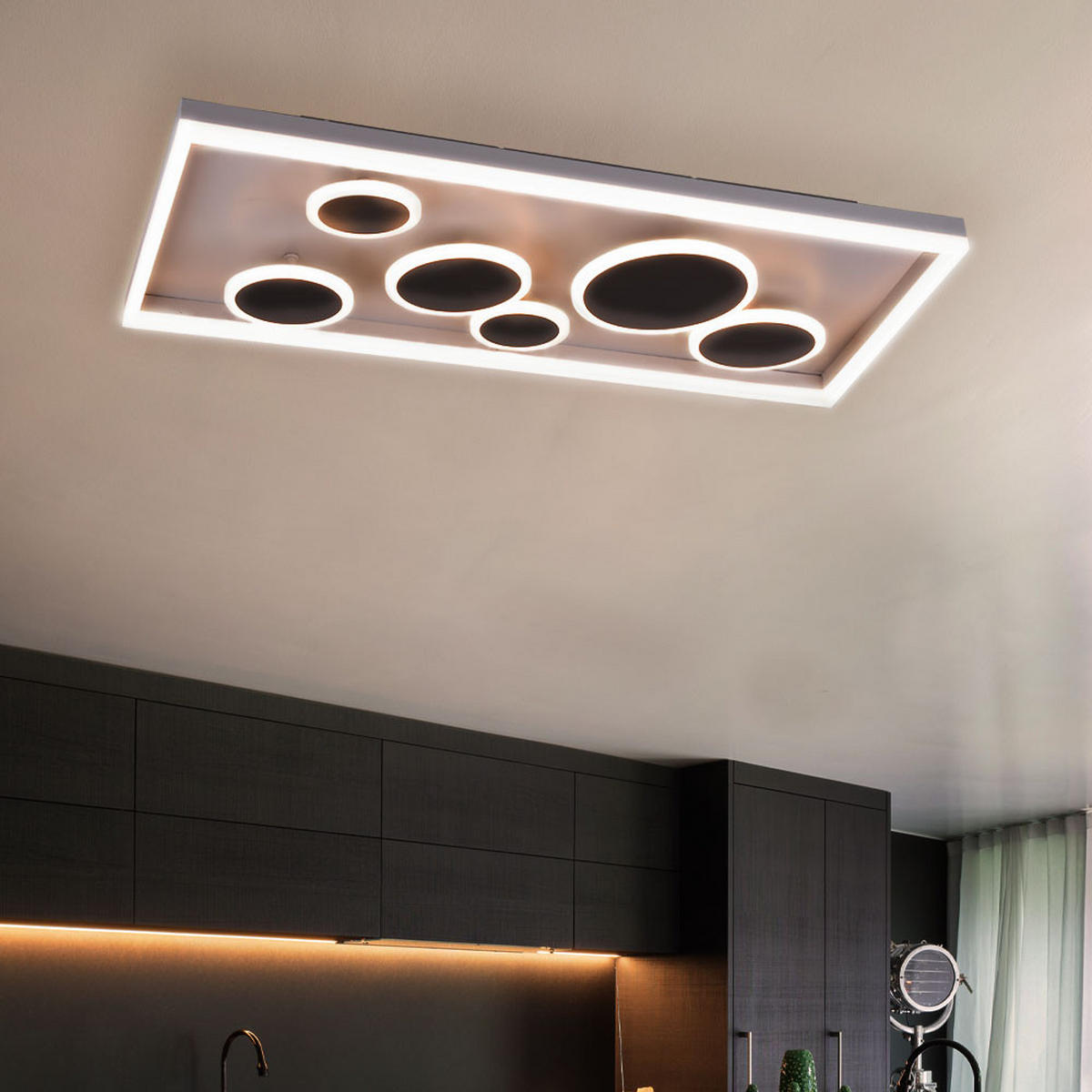 LED DECKENLEUCHTE Harriet Anthrazit - Anthrazit, Metall (80/40/9cm)