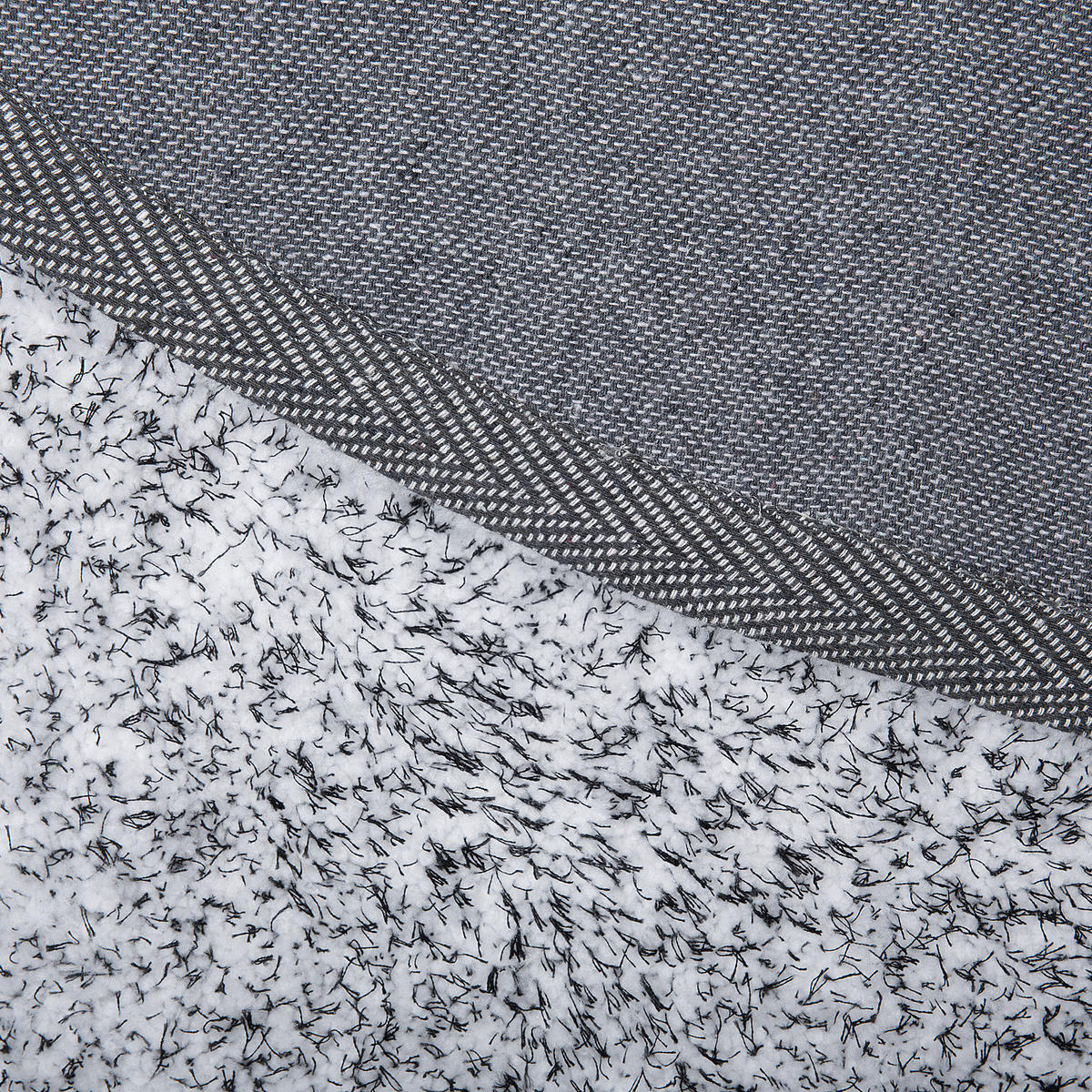 SHAGGY-TEPPICH Demre 140/140 cm - Schwarz, Kunststoff (140/140cm) - Beliani