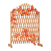 RANKGITTER Braun Tannenholz ausziehbar freistehend B 33 bis 165 cm - Hellbraun, Holz (165/101.5/30cm) - Relaxdays