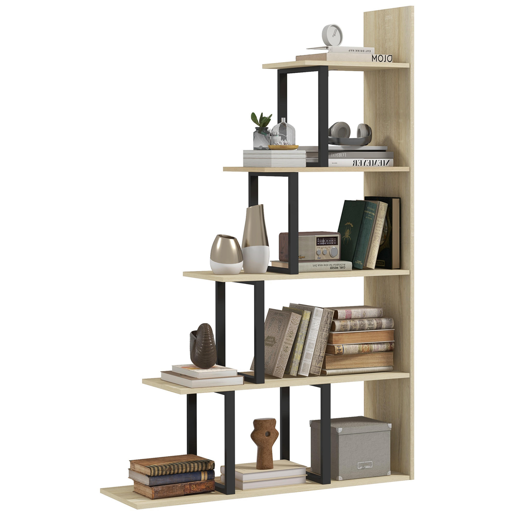 REGAL DE-15503 102/30/160 cm, 5-stufig Eiche - Eichefarben, Holzwerkstoff (102/160/30cm) - ComfortXL
