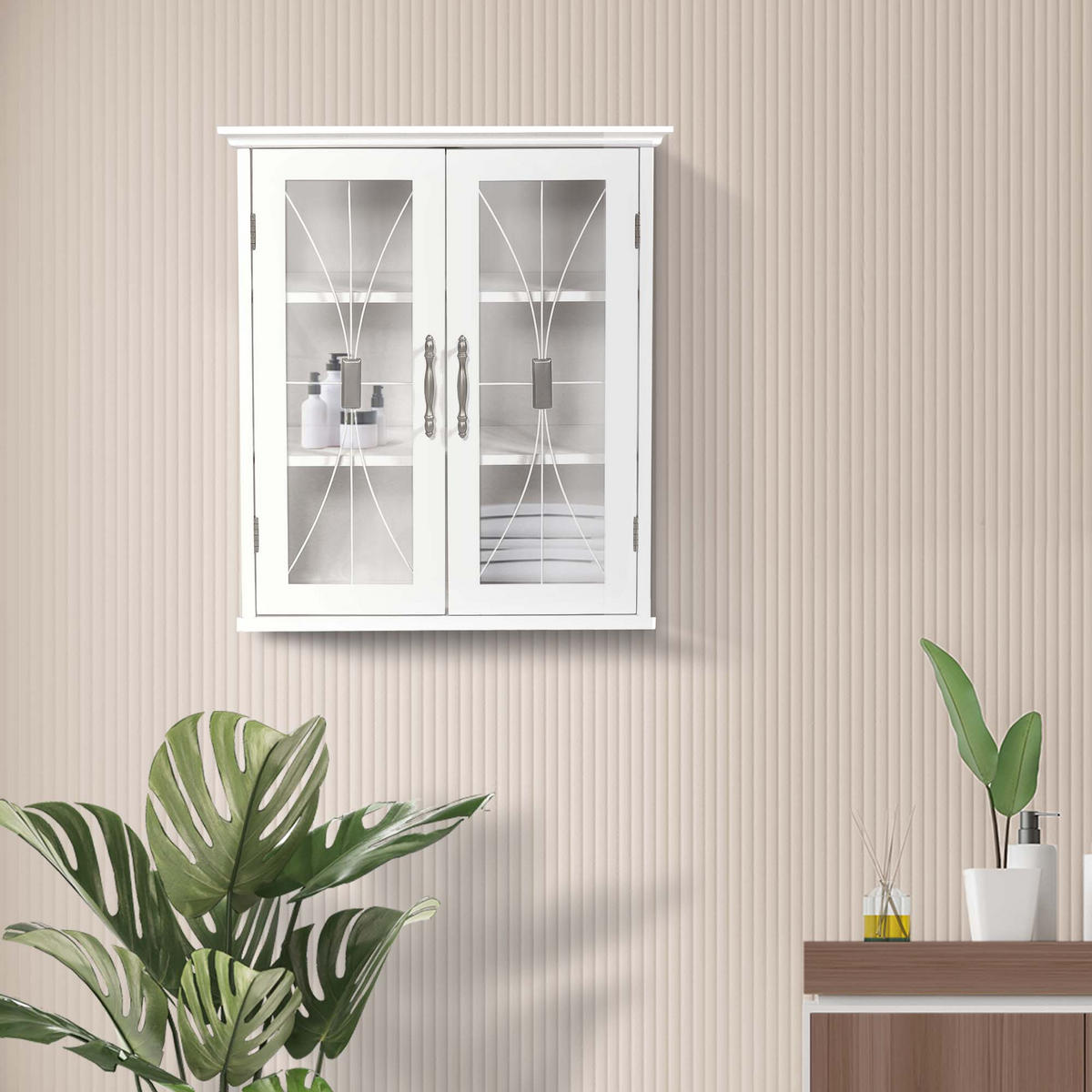 HÄNGESCHRANK Weiß - Weiß, Holzwerkstoff (52.1/61/61cm) - Teamson Home