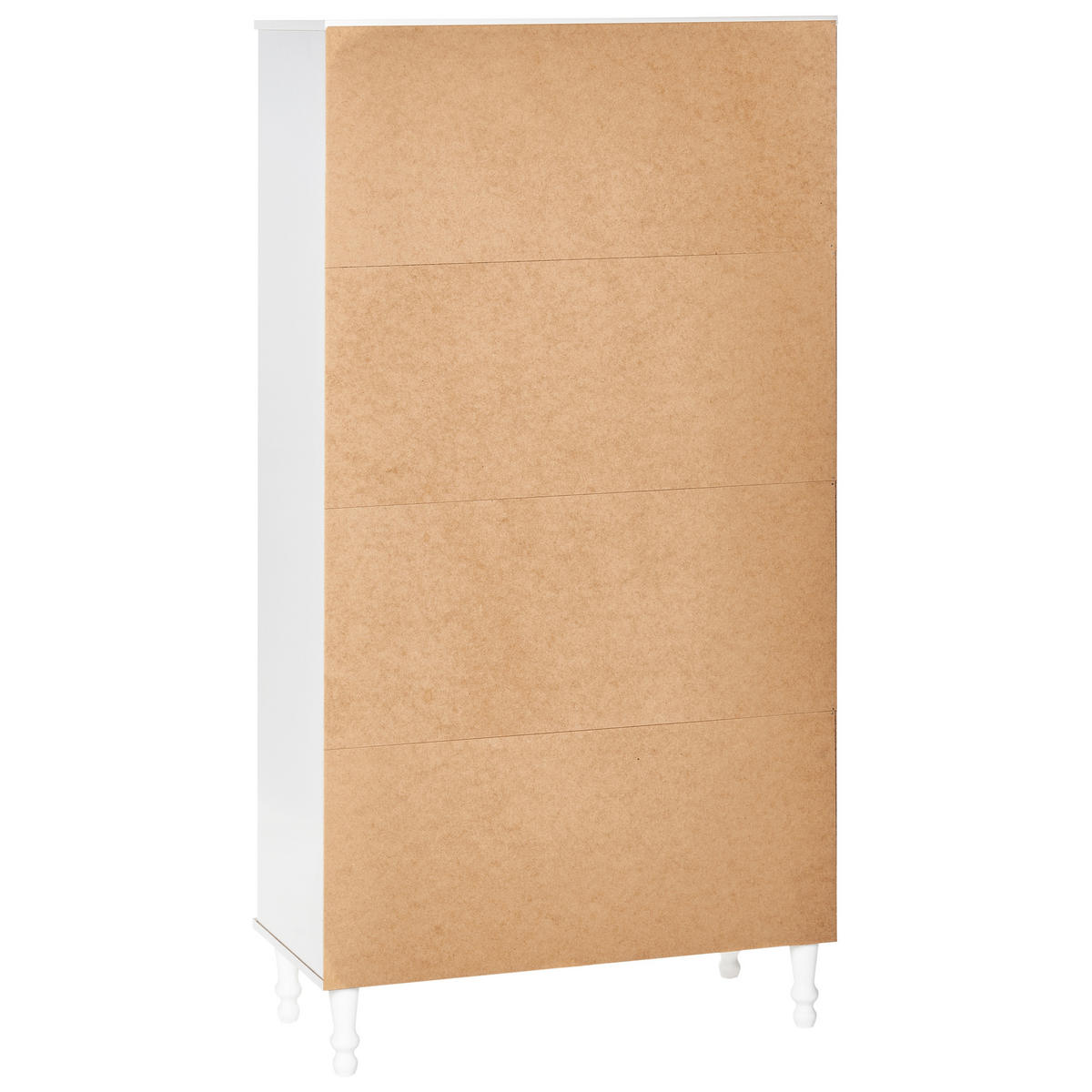 VITRÍNA se skleněnými dveřmi 80 cm Bílá Tingledale - bílá, kompozitní dřevo (80/151/40cm) - Beliani