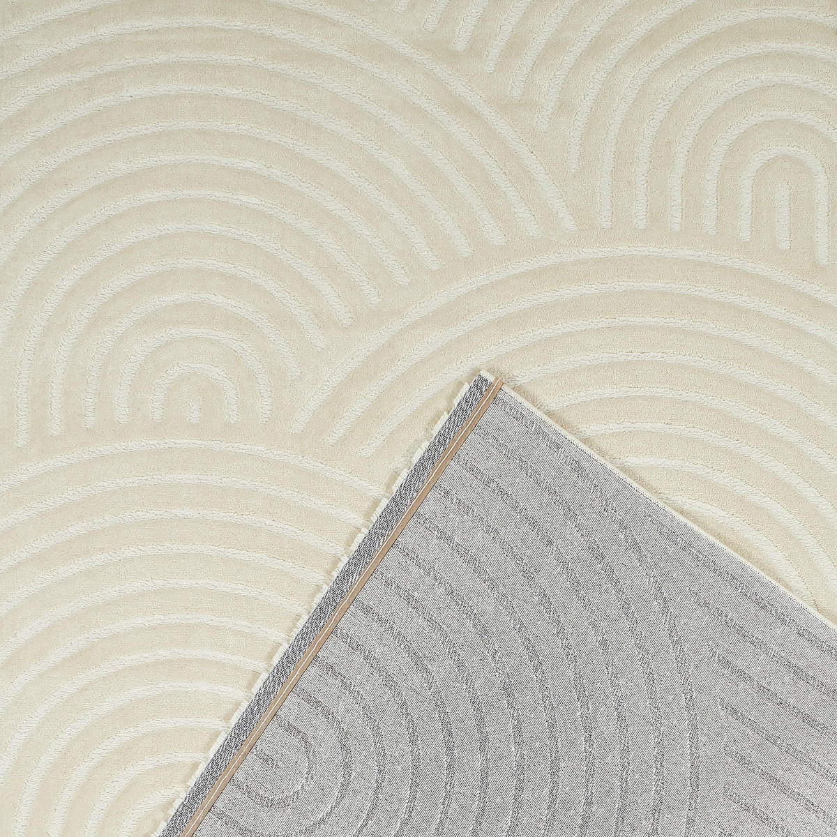 TEPPICH mit geometrischem Muster Bianca Creme 120x160 cm - Creme, Textil (120/160cm) - Nazar Rugs