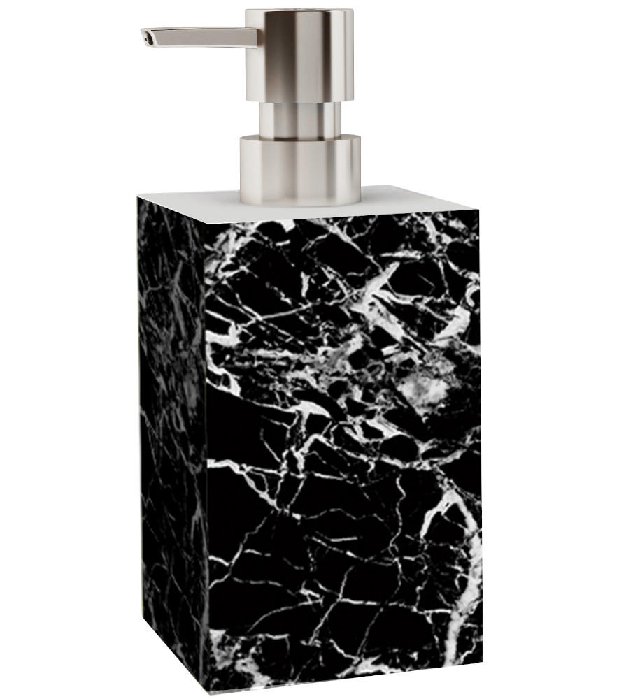 Sanilo Seifenspender Schwarz, Grau, Hellgrau 7x15x7 cm