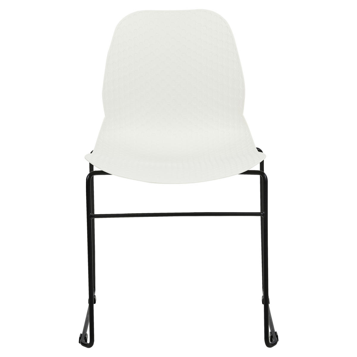 ESSZIMMERSTUHL 4er-Set Kunststoff Weiß Panora - Weiß, Kunststoff/Metall (44/80/50cm) - Beliani
