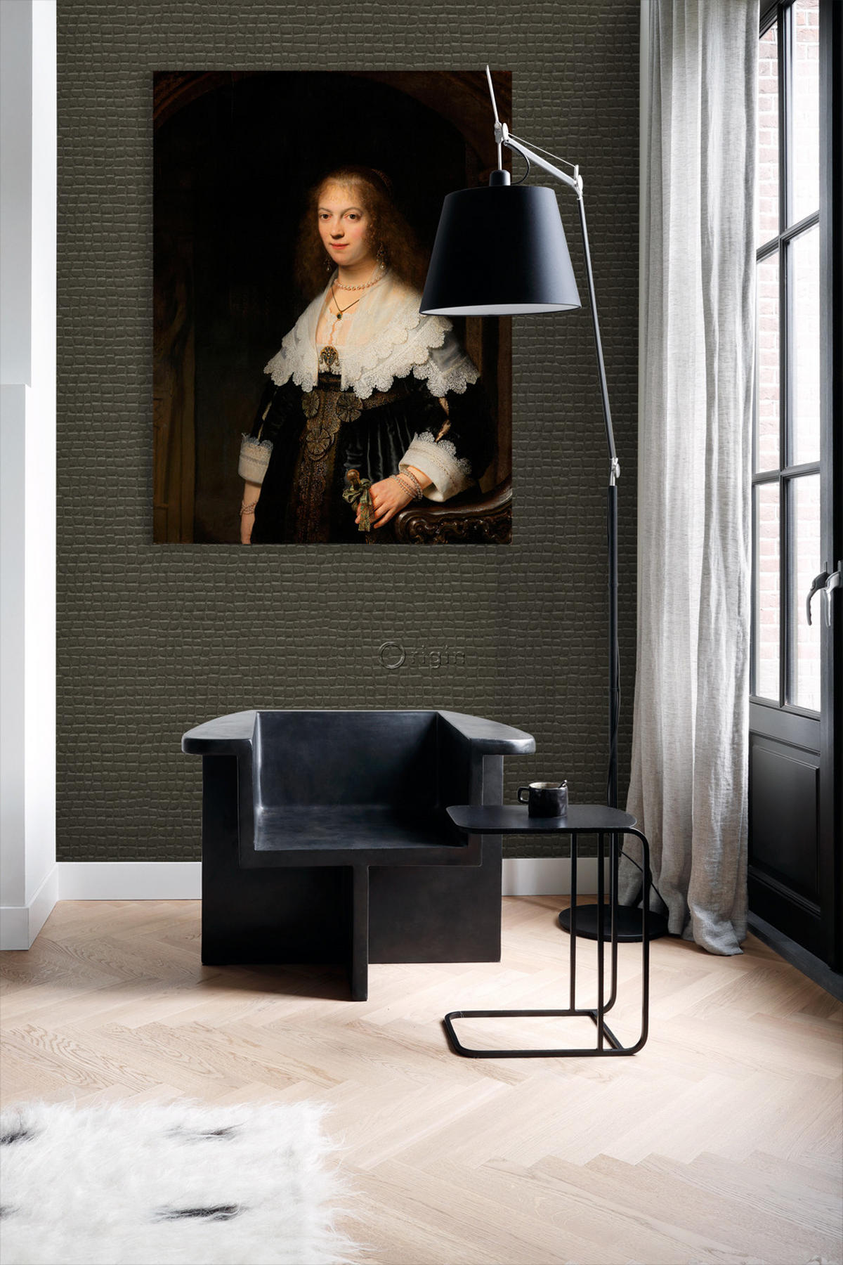 TAPETE Krokodil-Optik 53 cm x 10.05 m - Braun, Papier (53/1000cm) - Origin Wallcoverings