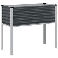 GARTEN-PFLANZGEFÄSS Anthrazit 100/45/90 Cm Stahl - Anthrazit, Metall (41/90/100cm) - vidaXL