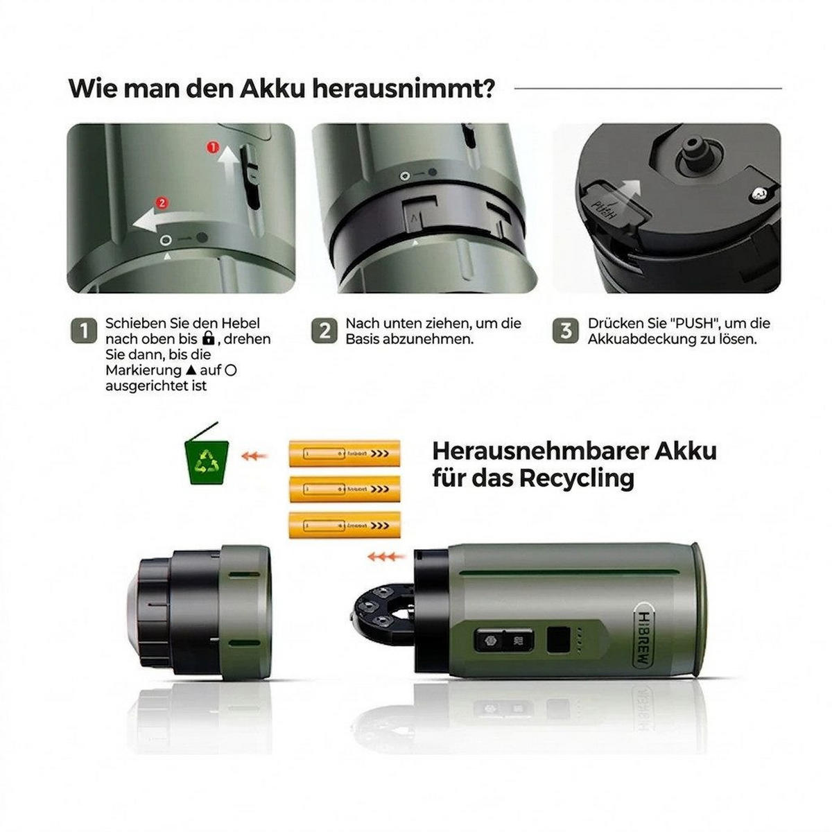 ESPRESSOMASCHINE Tragbare Auto Kaffeemaschine mit Heizfunktion 20 Bar - Grün, Metall (7.5/22/7.5cm) - BEXEVUE