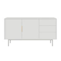 SIDEBOARD Viviaro Weiß 154 cm - Goldfarben/Weiß, Holz/Holzwerkstoff (154/82/39cm) - Selsey
