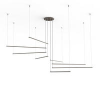 LED-HÄNGELEUCHTE - Graubraun, Metall (220/220/120cm) - Lumicom