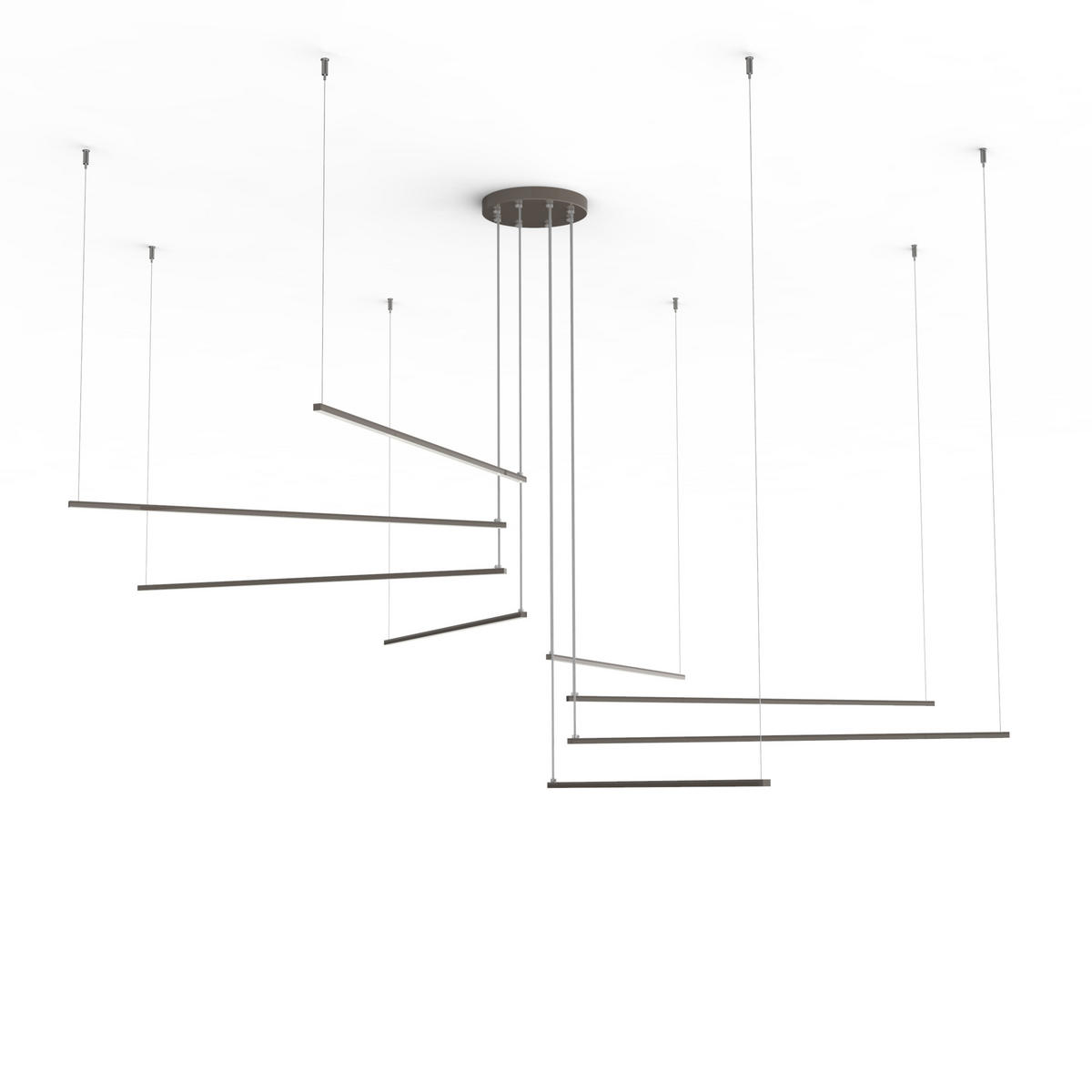 LED-HÄNGELEUCHTE - Graubraun, Metall (220/220/120cm) - Lumicom