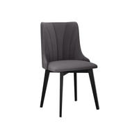 ESSZIMMERSTUHL Monti V Pik Muschel - Schwarz/Grau, Holz/Textil (48/83/53cm) - MIRJAN24