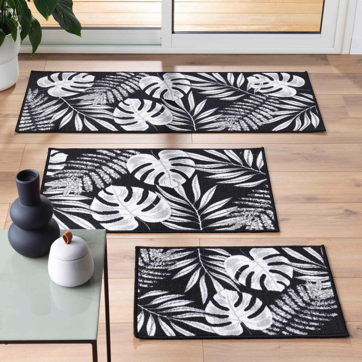 TEPPICH Amber 40/60 cm - Schwarz, Kunststoff (40/60cm) - Douceur d´intérieur