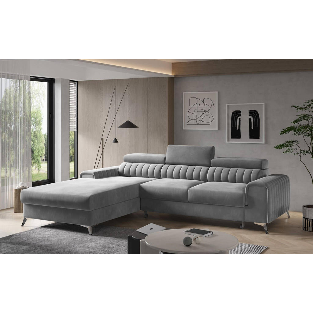 Thumbnail - Eltap Ecksofa, Dunkelgrau, Textil, 3-Sitzer, L-Form,L-Form, 278x205 cm, Wohnzimmer, Sofas & Couches, Wohnlandschaften, E...