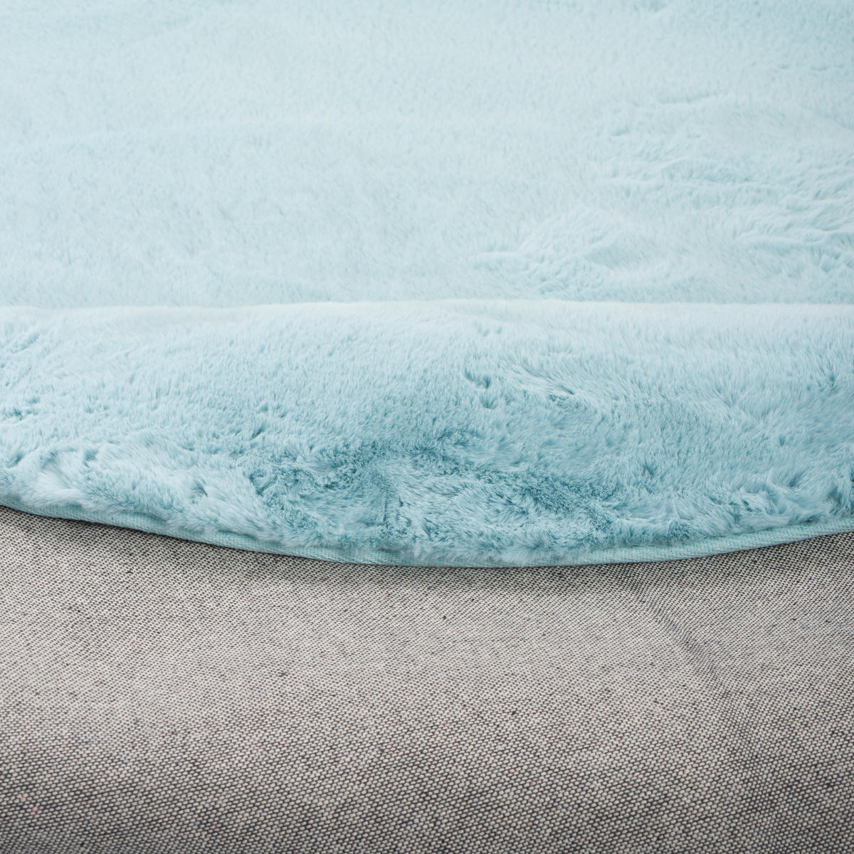 FELLTEPPICH LUXUS SUPER SOFT PLUSH RUND - Türkis, Textil (160/160cm) - Pergamon