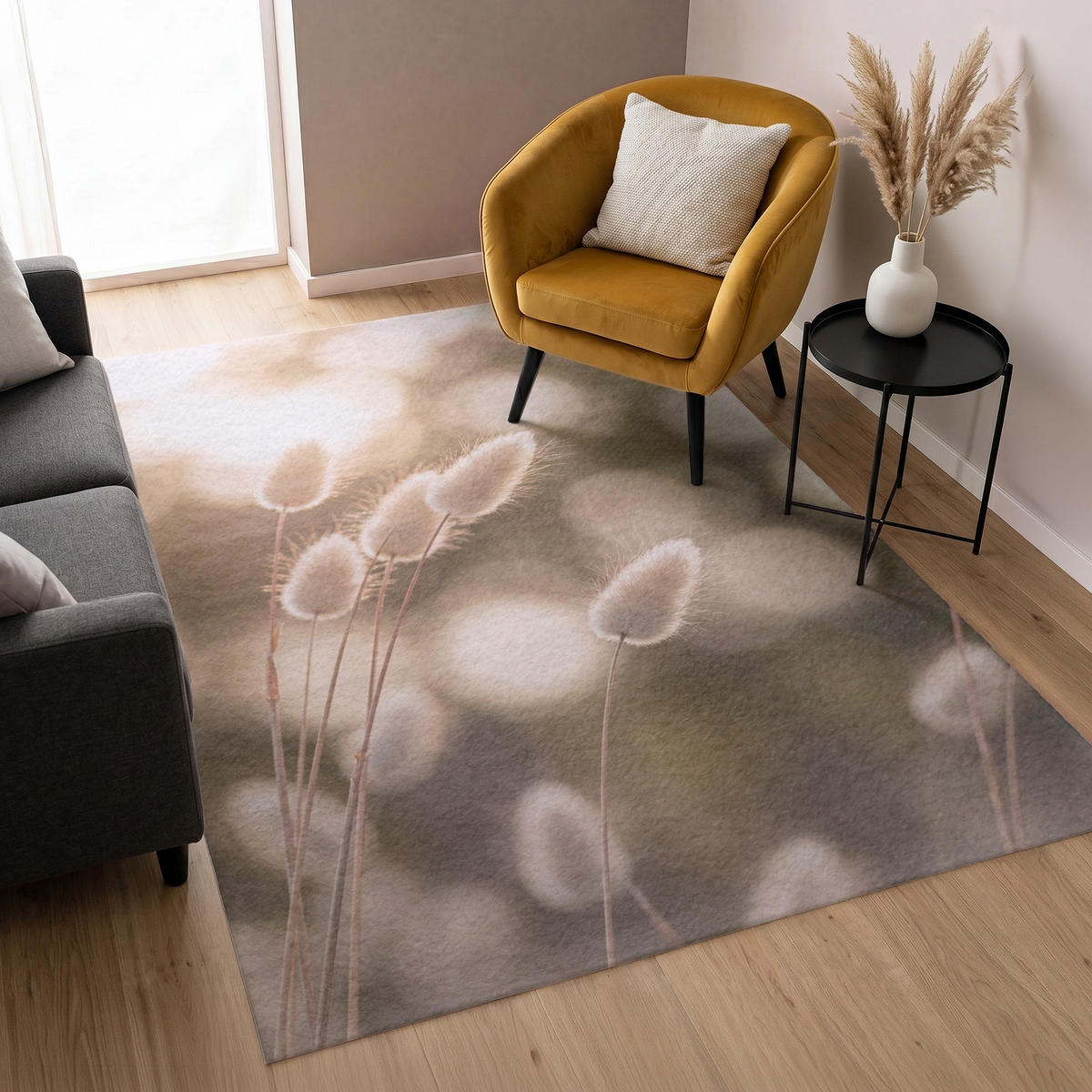 KOBERCE - Chvostoskok - Biely - Slnečné svetlo - 140x200 cm - béžová, textil/plast (140/0.4cm) - OnlyWow