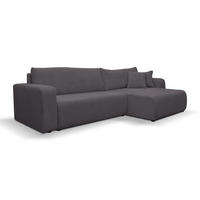 ECKSOFA Luna XL mit Schlaffunktion und Bettkasten Cord-Stoff (Dunkelgrau) - Dunkelgrau, Textil (274/142cm) - VENASI MÖBEL