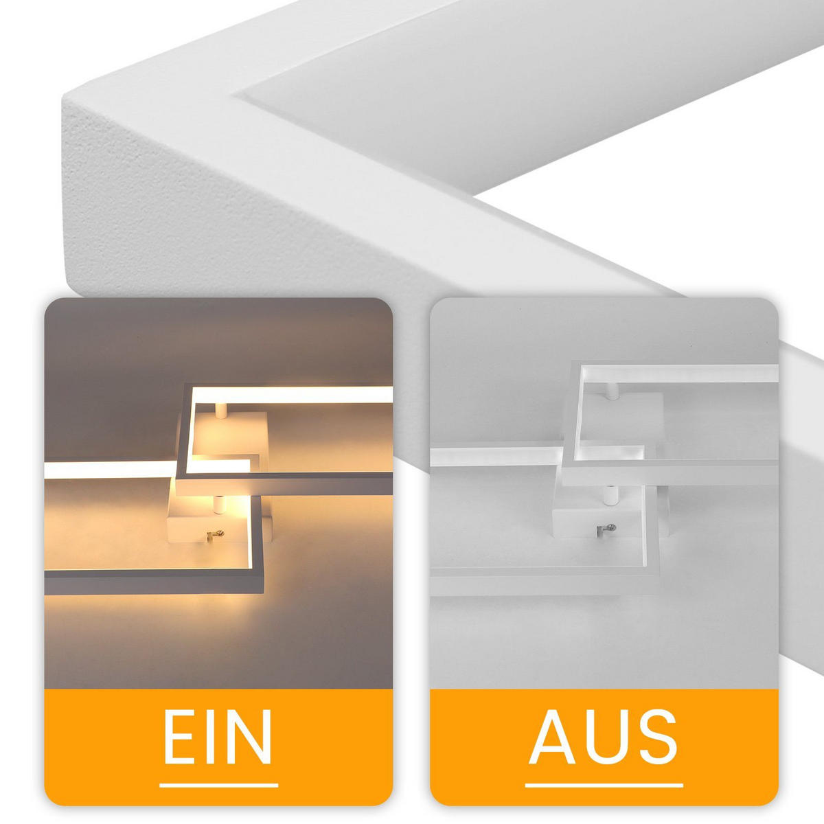 LED-DECKENLEUCHTE Edith 80/39/7.5 cm - Weiß, Kunststoff (80/39/7.5cm) - Nettlife