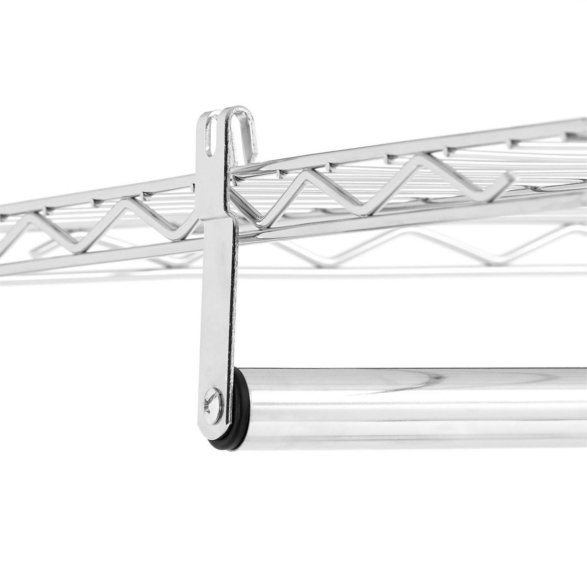 GARDEROBENWAGEN BRINDISI - Chromfarben, Metall (91/181/48cm) - IDIMEX