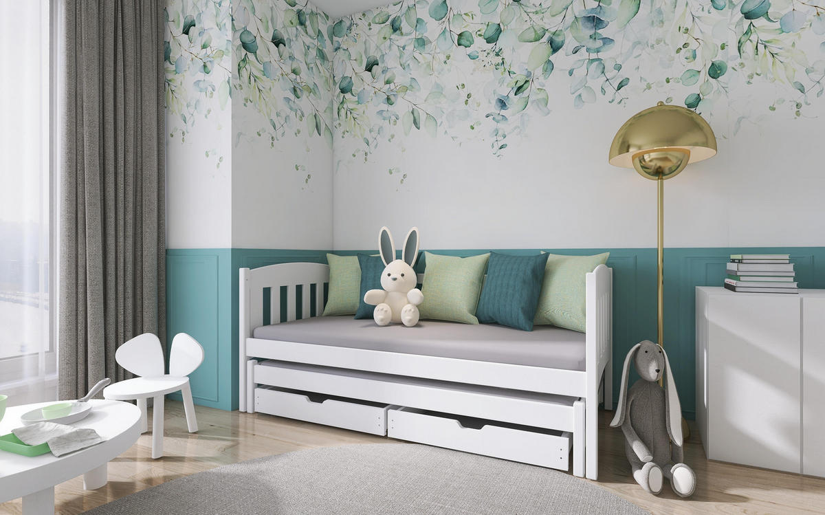 KINDERBETT WEIß - Weiß, Holz (90/200cm) - FURNLUX