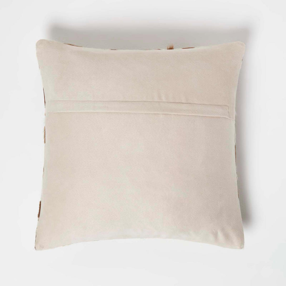 PATCHWORK-KISSEN Fell & Leder 45/45 cm geometrisch - Multicolor, Leder/Textil (45/45cm) - Homescapes