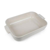 AUFLAUFFORM Keramik Appolia 36cm Rechteckig Ecru Spülmaschinenfest - Weiß, Keramik (23.6/36/7.5cm) - PEUGEOT