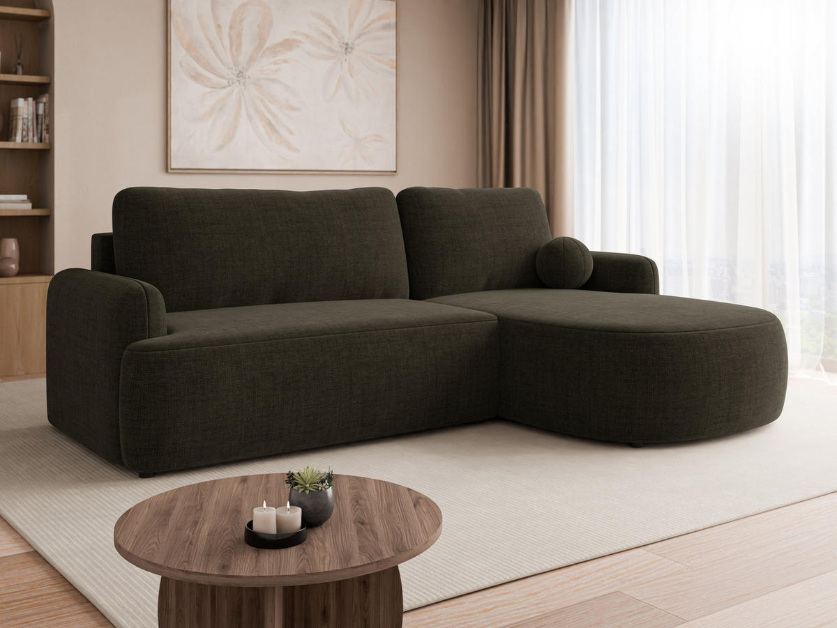 COLTAR Loridu Premium, Dreapta - maro închis/negru, material plastic/material textil (174/250cm) - MIRJAN24