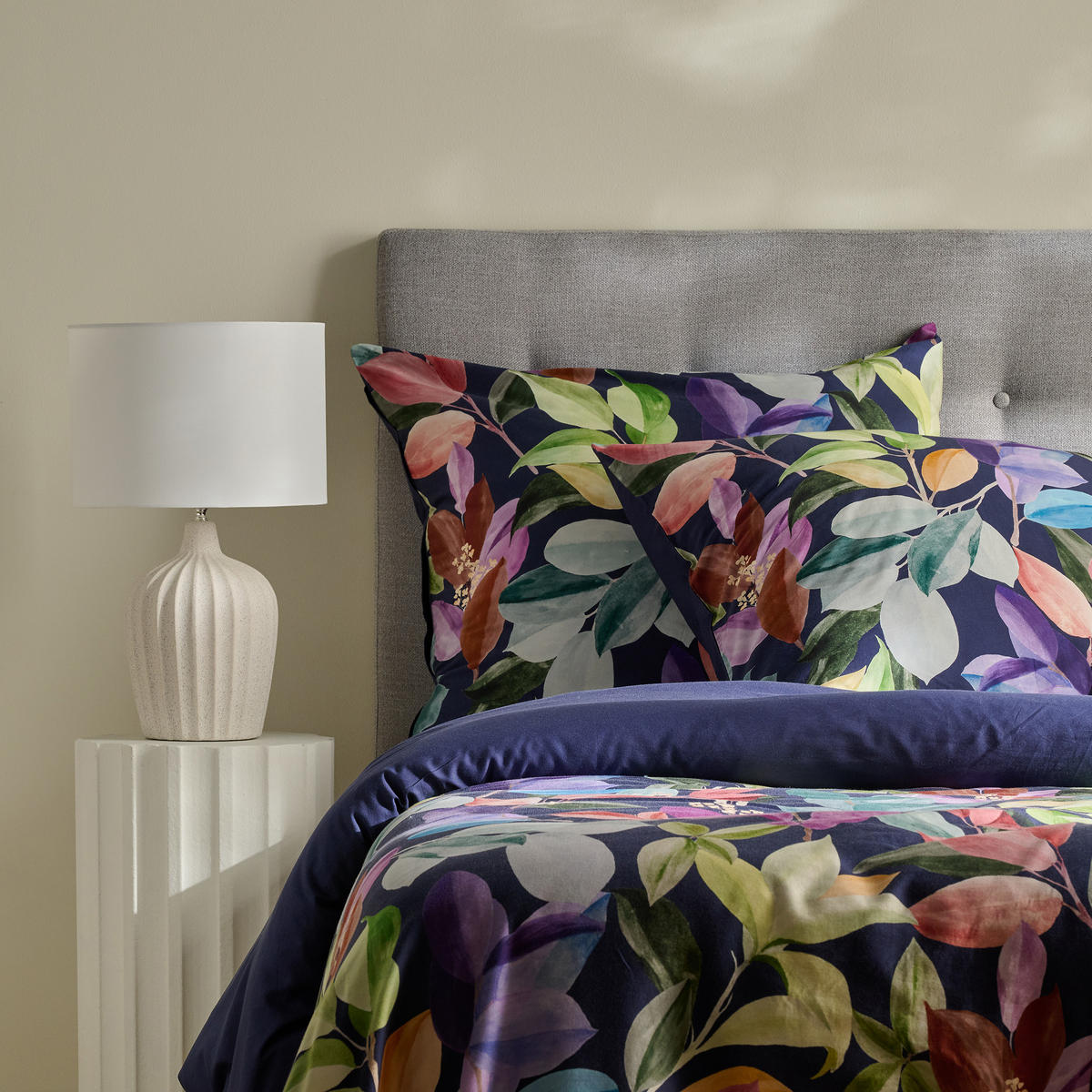 BETTWÄSCHE Tenora - Dunkelblau, Textil (200/220cm) - home&you