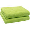 BADETUCH, 2er-Set, 100x150 cm, 100% Baumwolle, Grün - Limette, Textil (100/150cm) - Zollner