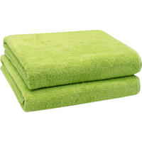 BADETUCH, 2er-Set, 100x150 cm, 100% Baumwolle, Grün - Limette, Textil (100/150cm) - Zollner