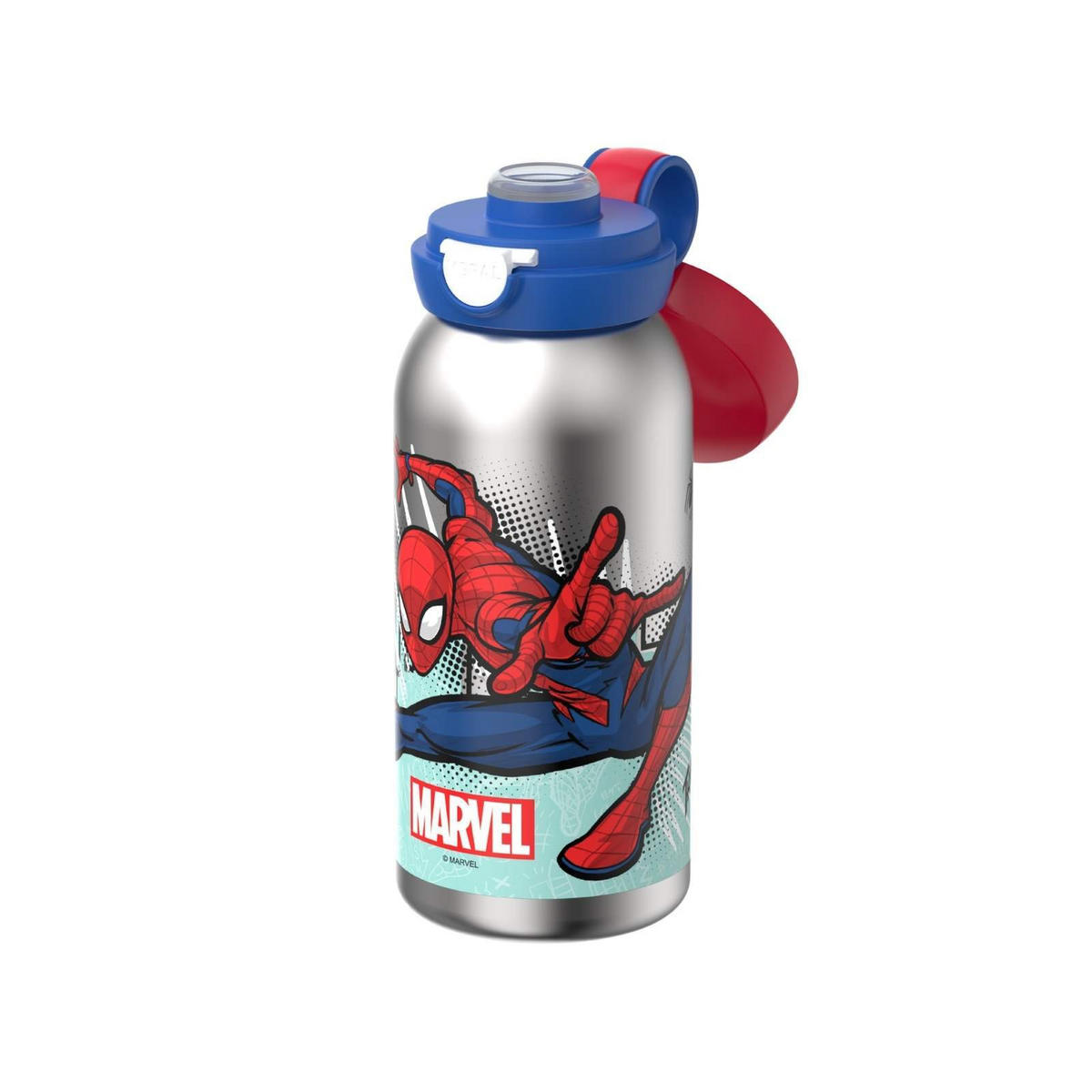 EDELSTAHL-TRINKFLASCHE MIT KLAPPDECKEL Campus Spiderman 600 ml - Rot, Kunststoff/Metall (0.6L) - Mepal