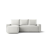 ECKSOFA mit Schlaffunktion SAVIO Quelle 01 Links - Weiß, Textil (232/140cm) - Bedante