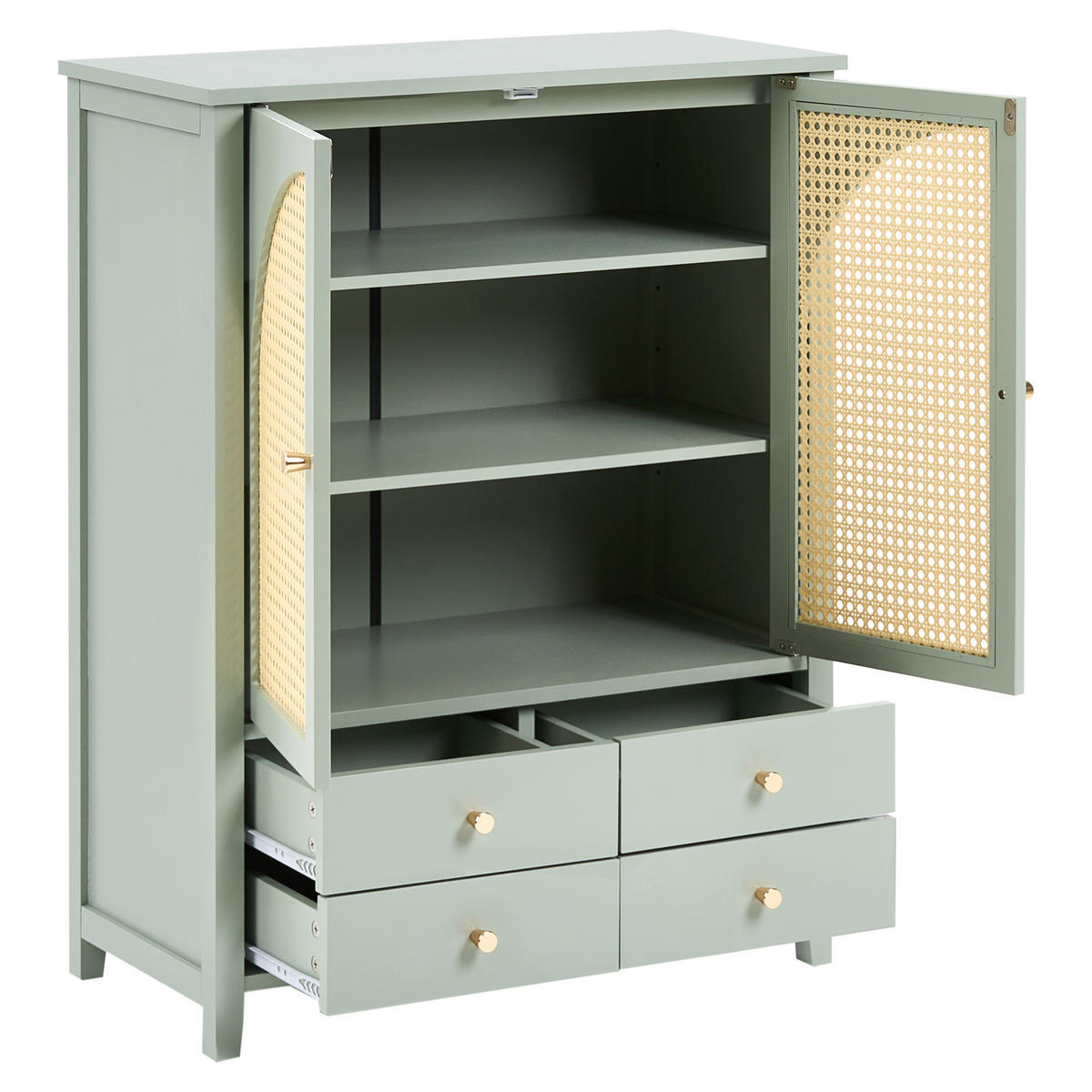 DULAP DE PANTOFI verde mentă Bendigo - verde mentă/verde, compozit lemnos (70/91/34cm) - Beliani
