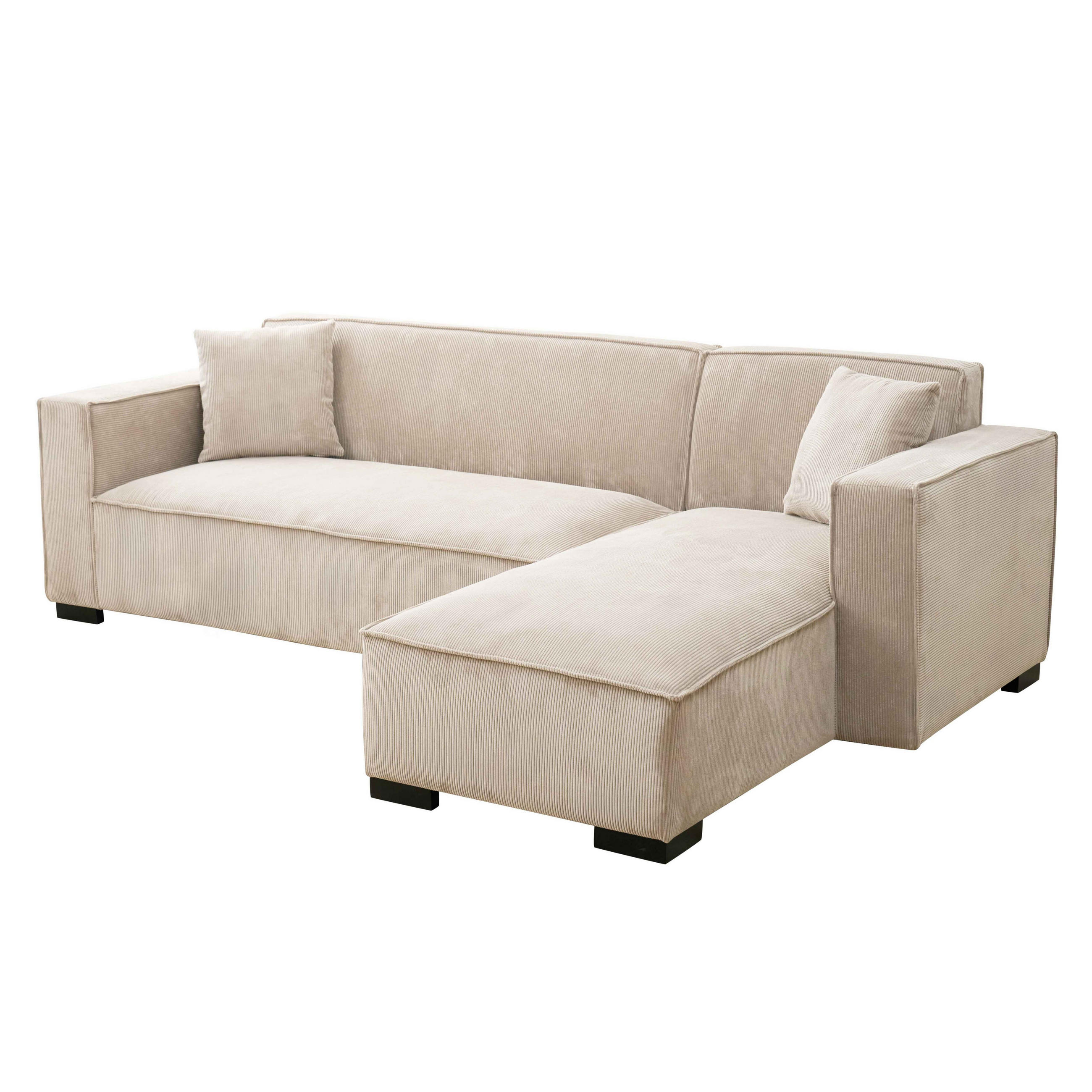 SOFA 3-Sitzer, Weiß - Weiß, Textil (160/247cm) - Oviala