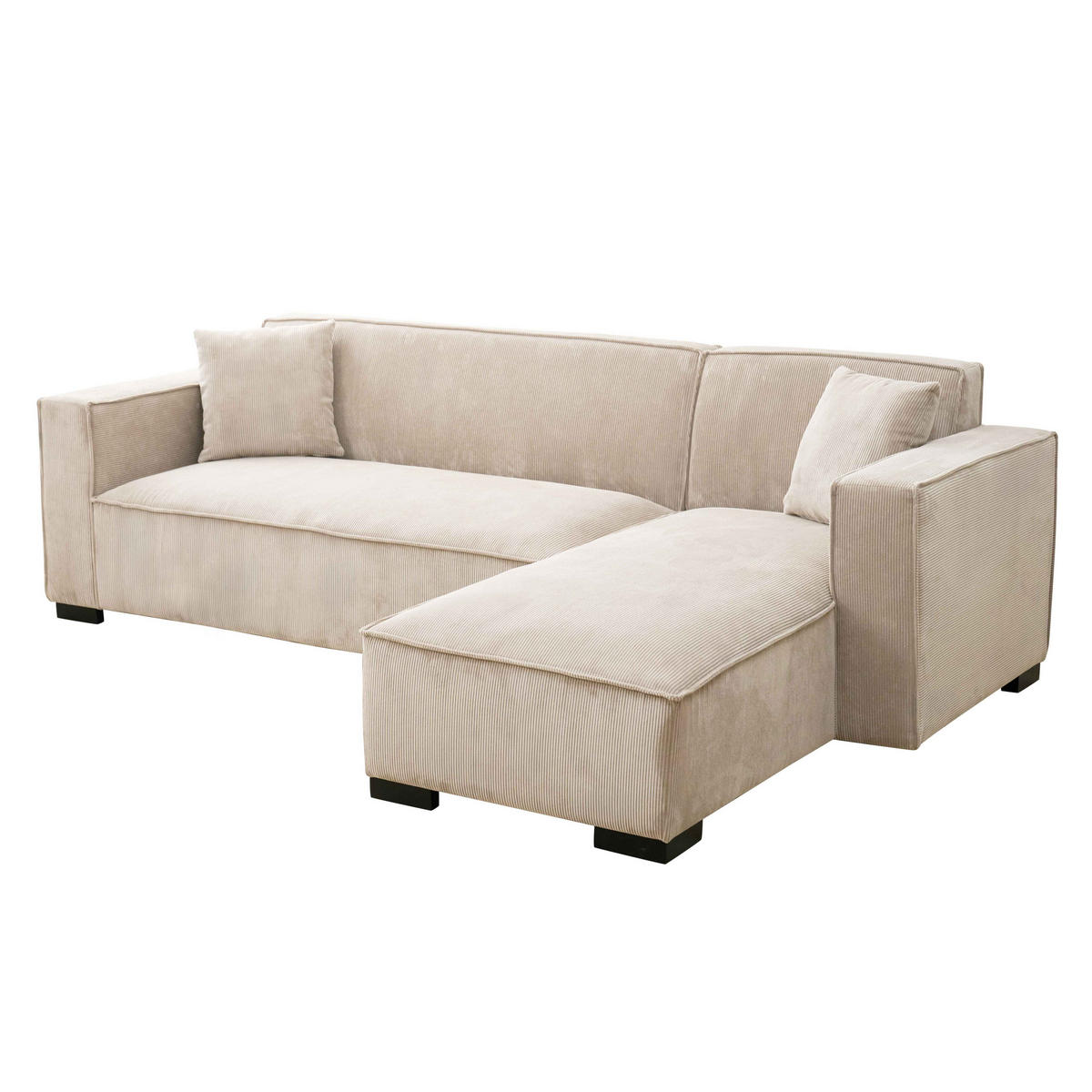 SOFA 3-Sitzer, Weiß - Weiß, Textil (160/247cm) - Oviala
