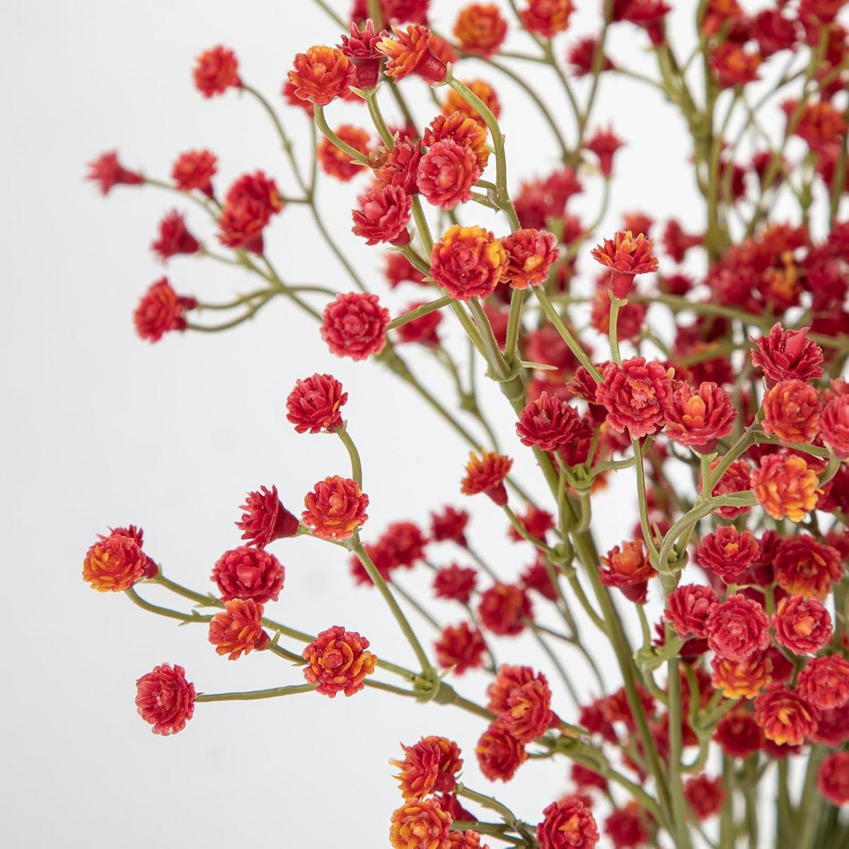 KUNSTBLUMEN Schleierkraut 10 Stück 60 cm Rot - Rot, Kunststoff (60cm)